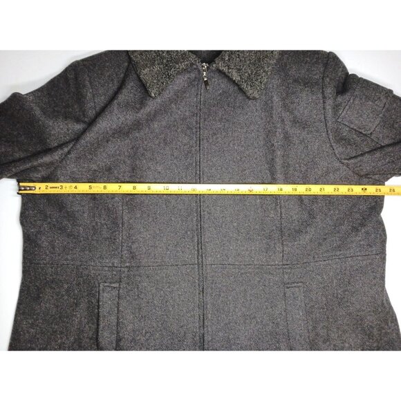 MDP Mario De Pinto Womens Plus Size Gray Wool Coat 50 Inch Bust No Size Tag - Picture 10 of 10